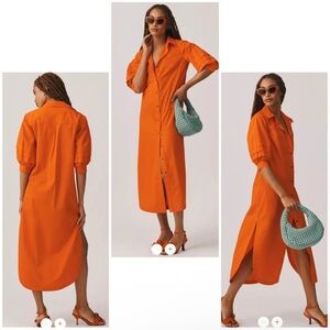 Maeve Orange Midi Dress